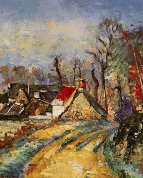 Paul Cezanne Painting - El giro del camino en Auvers Paul Cezanne